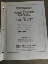 Taylor Dunn Ss 5-34 Personnel Carrier Operator Maintenance Parts Catalog Manual