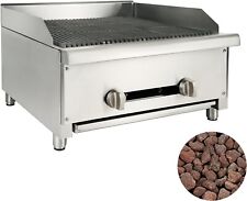 24commercial Charbroilers Propane Gas Countertop Broiler Char Grill Wlava Rock