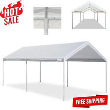 10x20 Carport Shelter Domain Basic Metal Frame Outdoor Dining Camping Storing