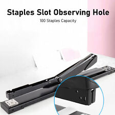 Long Arm Stapler Black 20 Sheets Capacity High Strength Office Stapler Tool Mns
