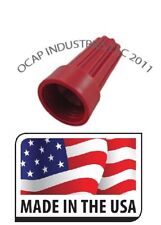 100 Red Electrical Wire Connector Twist Nut 16-10 Ga Auto Home Made In Usa