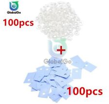 100pcs To-220 Silicone Insulator Rubber Pads 100pcs Plastic Insulation Washers