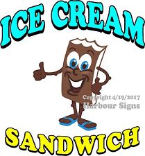 Ice Cream Sandwich Decal Choose Your Size Food Truck Sign Concession Sticker