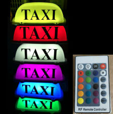 Taxi Sticker Cab Car Driver Roof Light Remote Colors Change Rechargeable Battery