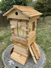 Wooden Bee Hive Mini Box Beekeeping Beehive House10x Auto Flo-wing Honey Frames