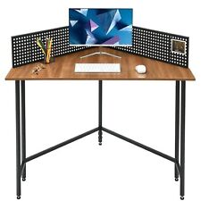 Saygoer Computer Corner Desk For Small Spaces Homework Office Walnut Oak