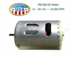 1x Rs-545 Dc Motor 318v 25000 Rpm H. Speed H. Torque Diy Tools Models- New.