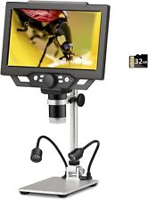 9 Inch Lcd Digital Magnifier 1600x Magnification 1080p Usb Coin Microscope 32gb