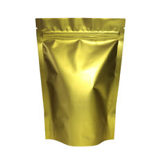 100 Full Gold Color Zip Seal Foil Stand Up Bags Pouches Multi-purpose 4.7x7