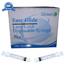 Easy Glide 3cc Luer Lock Syringes 3ml Sterile Box Of 100 New Syringe No Needle