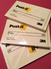 Lot Of 3 3m Post-it Notes 655 3 Padx100 Sheettotal300 Yellow Canary 3x5