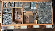 Vintage Letterpress Wood Metal Printing Type Blocks Stamps Pictorial - Lot 100