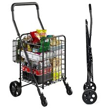Shopping Cart With 360 Rolling Swivel Wheels For Groceries Utility Shopping Cart