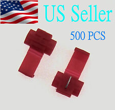 500x Red Scotch Lock Quick Splice Wire Cable Connector Terminal Crimp Awg22-18