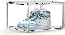 Acrylic Shoe Display Case 360 Clear Plastic Stackable Sneaker Storage Box