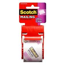 Scotch Ultra Clear Packaging Tape Dispenser Mailing Shipping 1.88x800 In Clear