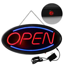 Ultra Bright Open Sign Led Neon Oval Business Light Animated 3 Modes With Onoff