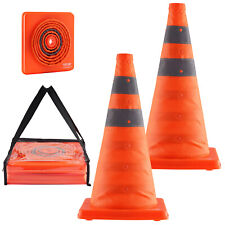 Vevor Safety Cones 2 Pcs 18 Collapsible Traffic Cones With Reflective Collars