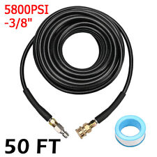 50ft 15m 5800psi Replacement High Pressure Power Washer Hose -38 Quick Connect