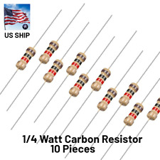 Carbon Film Resistor 14w .25 Watt 5 Tolerance 10 Pieces Us Shipping
