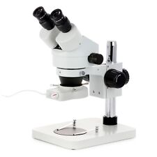 Amscope 7x-45x Binocular Zoom Stereo Microscope On Pillar Stand 70-led Light
