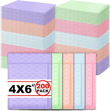200 Pcs Bubble Mailer 4 X 6 Inch Small Shipping Bags Waterproof Padded Envelopes