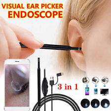 Hd Led Ear Endoscope Otoscope Camera Cleaning Wax Pick Cleaner Removal Tool Kit
