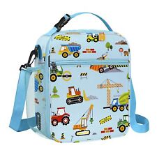 Insulated Tractor Excavator Lunch Box For Kids Blue Girl Boy Car School Lunch...