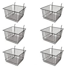 Deep Wire Storage Baskets For Gridwall And Slatwall Dimensions 12 X 12 X 8 D