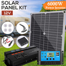 Solar Panel Kit 6000w Solar Power Inverter Generator 100a Home 110v Grid System