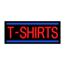 New Neon T-shirt Advertising Window Display Sign Size 32 X 13