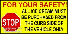 Safety Stop Curbside Decal Choose Your Size Concession Ice Cream Truck Sticker