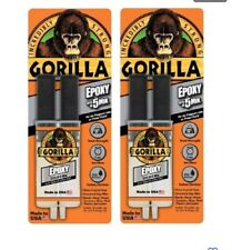 Gorilla Epoxy Glue Syringe Super Strong Bond Set In 5 Min. 25ml.85ozclear2pack