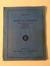 Ih Hough Ha Front-end Wheel Pay Loader Tractor Parts Catalog Manual List 2a3a