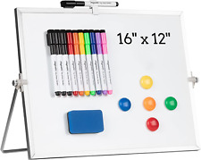Dry Erase White Board Magnetic Desktop Whiteboard 16 X 12inch With Stand 10 M