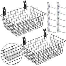 Slatwall Baskets With Slatwall Hooks 11.2 X 8.6 X 4.5 Wall Baskets Hanging ...
