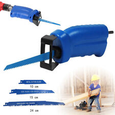 Reciprocating Saw Drill Tool Attachment For Wood And Metal Cutting With 3 Blades