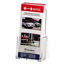 Clear-ad - Acrylic Trifold Brochure Holder - Rack Card Display - Pamphlet Sta...