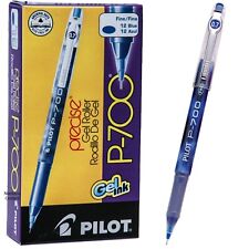 Pilot P700 Fine 38611 Blue Ink 0.7mm Precise Gel Roller Pen Box Of 12 Pens