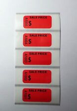 100 Self Adhesive Garage Store Sale Price Tags Label Sticker Consecutive Number