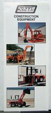 1987 Schaeff Construction Equipment Line Construction Sales Brochure