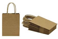 Small Kraft Paper Gift Handle Bags - Weddings Favors Goody Bags - 25 Bags