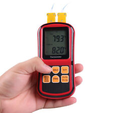 Digital Lcd 2 Channels Thermometer K-type Thermocouple Temperature Tester Meter