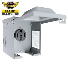 Power Outlet Box 50 Amp Nema 14-50r 125250 Volt Weatherproof Lockable