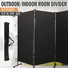 88x71 3-panel Room Divider Wall Folding Office Partition Privacy Screenwheel