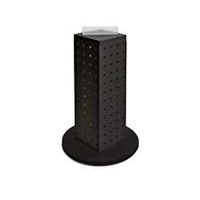 Azar 700220-blk Pegboard 4-sided Revolving Counter Display Black Solid Color