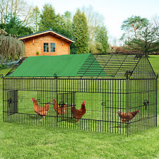 Large Metal Chicken Coop Hen Run House Spire Walk-in Cage 72x29.5x29.5poultyt