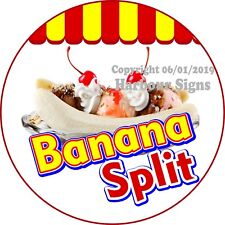 Banana Split Ice Cream Decal Choose Your Size Concession Food Truck C Sticker