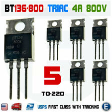 5pcs Bt136-800e Triac 4a 800v To-220 Bt136-800 Sensitive Gate Usa