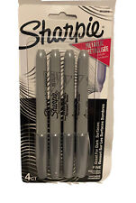 Sharpie 39109pp Metallic Permanent Markers Fine Point Silver 4 Count
